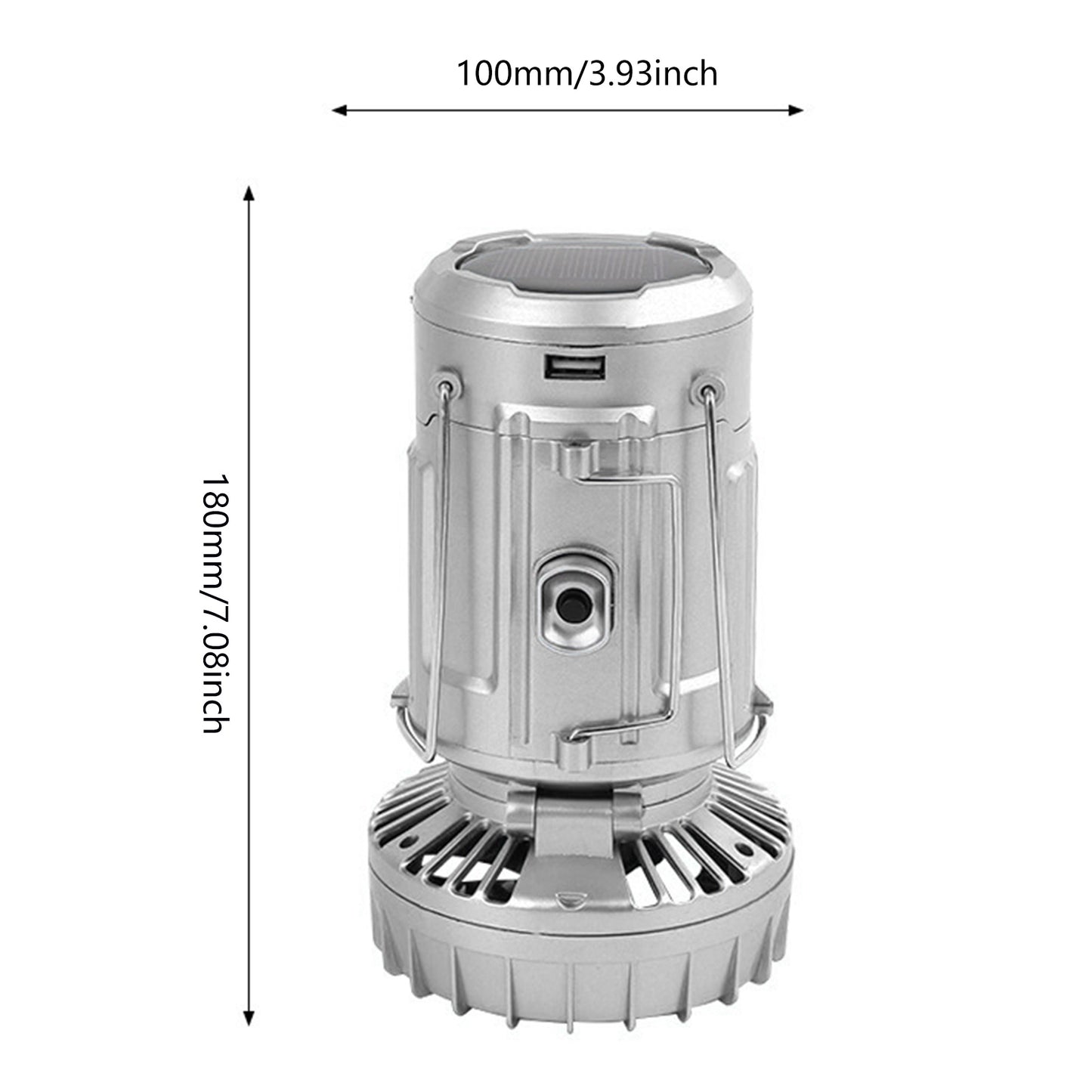 Lámpara LED Solar con Ventilador Plegabl